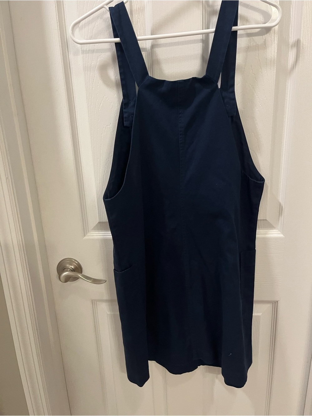 Copper Key Navy Button-Front Pinafore - Picture 3 of 4